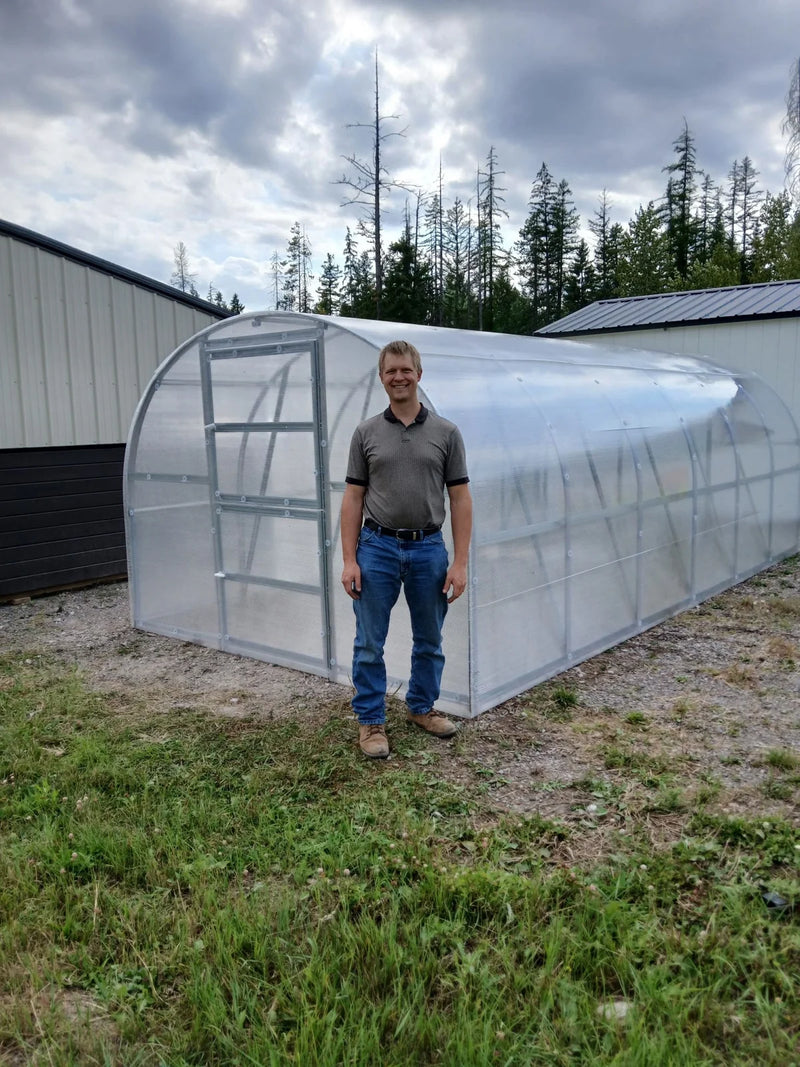 Benjamin on his lot in Columbia Falls, Montana