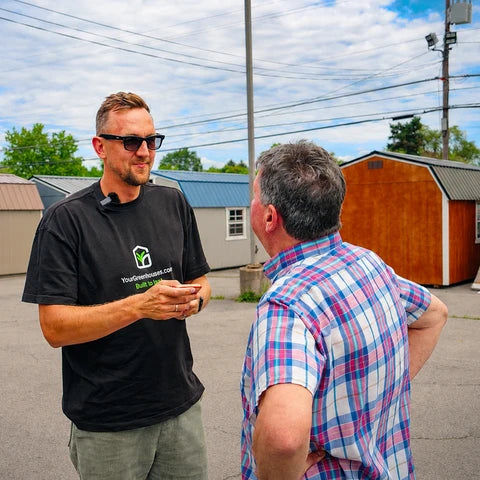 At the New York dealer lot, in the YourGreenhouses tee