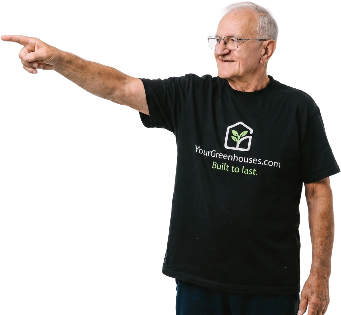 The founder's father pointing at the glass test video