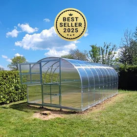 A polycarbonate greenhouse