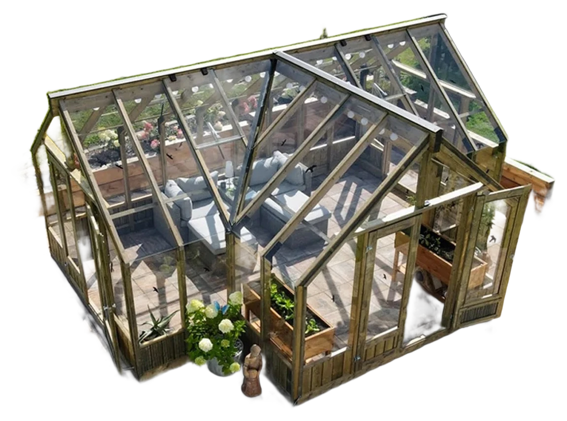 Nordwood T-shape wooden greenhouse